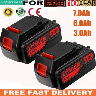1/2Pack For Black & Decker 20V Lithium MAX Battery 20Volt Li-Ion LBXR20 LBXR2020