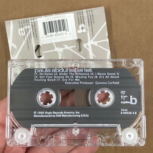 PAULA ABDUL Cassette Tape 90s Synth Pop HEAD OVER HEELS MY LOVE IS FOR REAL - Picture 3 of 5