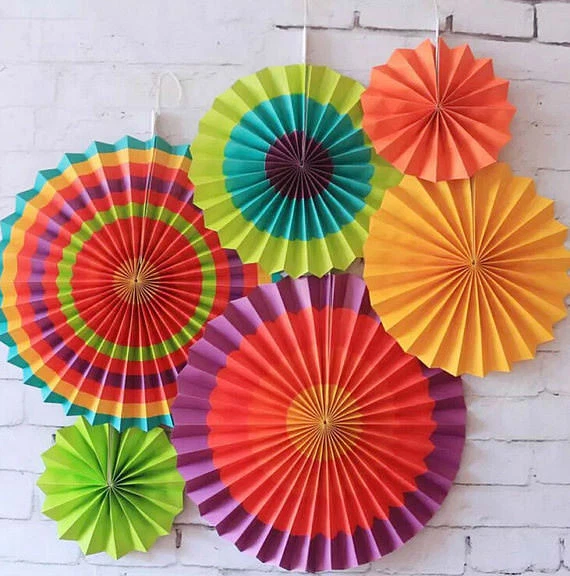 Paper fan party decorations deals