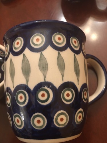 Boleseweic Polish Pottery Mug Spoon Rest Set Of 2 - Picture 2 of 9