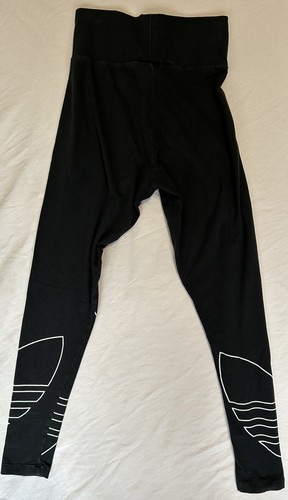 Adidas Women's Enlarged Trefoil Tights, Black Small Adidas Logo - Picture 3 of 6