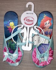 NEW VINTAGE DISNEY LITTLE MERMAID GIRLS COSTUME DRESS UP LOW HEEL SLIPPER SHOES