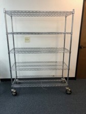 Chrome Wire Utility Carts with Wheels