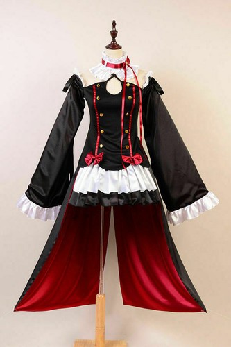 Owari no Seraph of the End Cosplay Costume Vampires Krul Tepes Dress Wig&Boots & - Picture 15 of 22