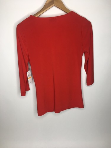 Blusa elástica roja Chaus Racer para mujer •Talla S *NUEVA CON ETIQUETAS - Imagen 3 de 5
