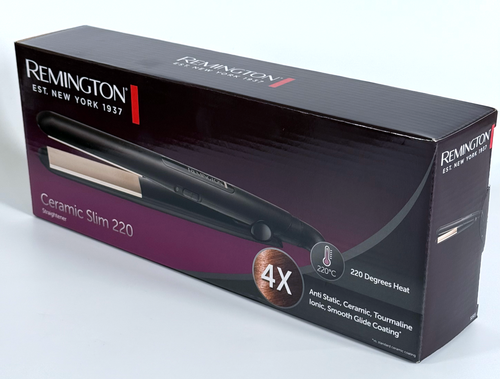 Remington Ceramic Slim 220 Hair Straightener Black Fast Heat Up S1510 New - Picture 3 of 6