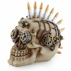 Steampunk Skull Ornament with Bullet Mohican Hairstyle