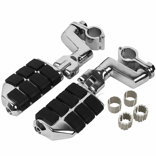 22/25/32/35mm Chrome Highway Bar Footpegs Pegs Mount Fit For Honda Goldwing 1800 - Photo 1 sur 10