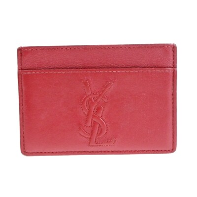 ★Saint Laurent★ Monogram Matelasse Card Holder Red Gold 42 SAINT LAURENT Monogram Matelassé Card Holder Red:Gold | eBay