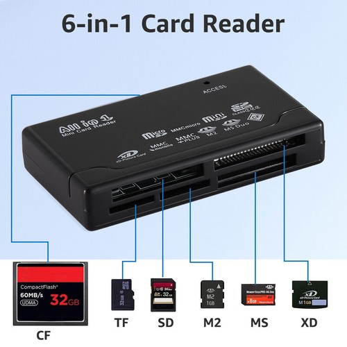 ALL-IN-ONE Kartenleser Speicherkarten USB Kartenlesegerät für CF/SD/xD/MS/SDHC - Bild 3 von 15