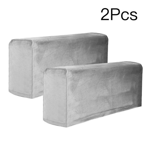 2x Stretch Velvet Armchair Covers Chair Arm Protector Cover Sofa Couch Armrest ~ - Picture 4 of 18