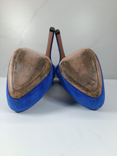 PRADA High Heels Schuhe Blau Wildleder Plateau Pumps Stilettoabsatz Runde Spi... - Bild 14 von 24