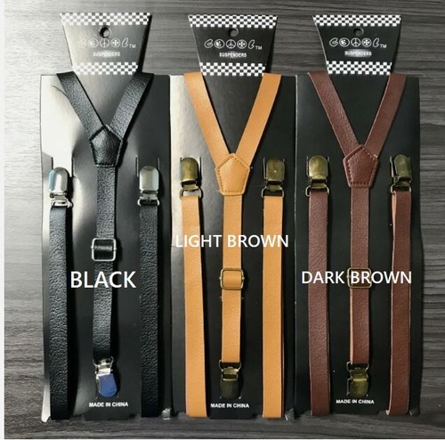 100+ Colors Mens Womens Clip-on Suspenders Elastic Y-Shape Adjustable Braces - Picture 136 of 140