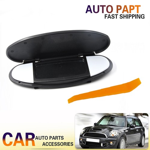 1X Sun Visor Vanity Mirror Cover Makeup Black For BMW mini R55 R56 R60 2007-2014 - Picture 2 of 8