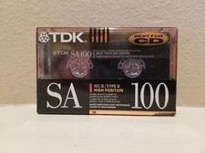 (1) TDK SA-100 SA 100 IEC II/TYPE II High Position New Sealed Cassette Tape