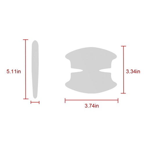 8Pcs Invisible Clear Car Door Bowl Handle Anti-scratch Protection Film Sticker - - Bild 3 von 11