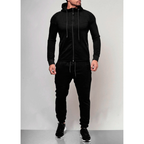 Autumn Combination Hooded Sweatshirt + Pants 2-piece Fleece Set - Picture 4 of 14