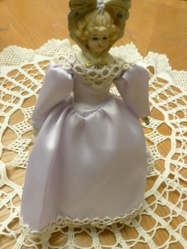 Antique 7" Bisque Shoulder Head W/Leather Body, Porcelain Half Arms & Legs, Doll - Picture 9 of 12