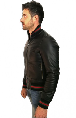 GIACCA ARTIGIANALE DA UOMO, MOD: GIUBBOTTO IN PELLE - GOLIV-NERO - Imagen 3 de 5