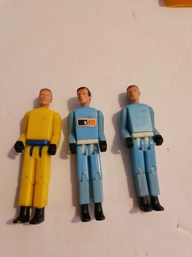 Lesney Matchbox Mobil Action Command  Figures Lot Of 3 Vintage 1970's