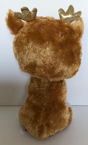 TY GOLD ANTLERS ALPINE REINDEER 9" BEANIE BOOS-NEW, MINT TAG, RETIRED-SNOW FUN - Picture 3 of 4