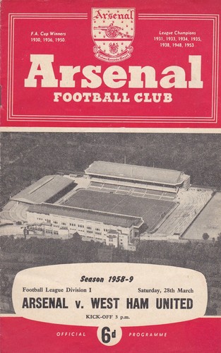 ARSENAL HOME PROGRAMMES 1958-59 ~ YOU CHOOSE OPPONENTS FREE POST GOOD CONDITION - Picture 20 of 24
