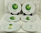 New ListingSet of 6 Porcelaine de Sologne Limoges Apple Pomme Canape Plates 7-1/8"