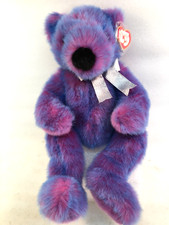 1999 TY Beanie Buddies PURPLEBEARY Plush 15" Purple Teddy Bear w/Tag