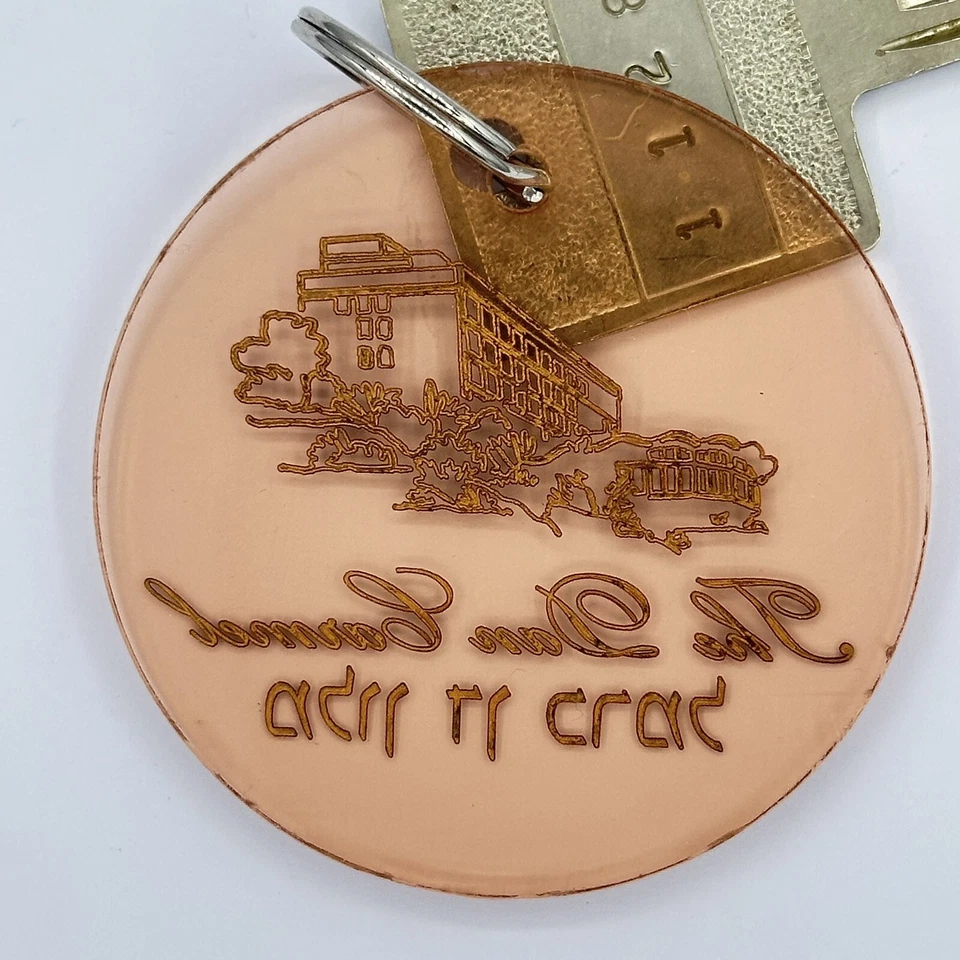 The Dan Carmel Hotel Haifa Israel Judaica Hebreo Lucite Hotel Habitación Llave #1128 Llavero Foto 3 de 3