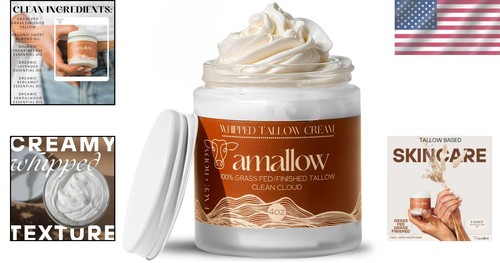 Deeply Nourishing Grass-Fed Beef Tallow Lotion - All-Ages Skin Care Solution - Picture 2 of 9