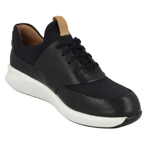 Clarks Ladies Unstructured Un Rio Lace BLACK Trainers - Brand New In Box - Picture 3 of 8