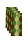 Green & Brown Plaid 18" x 18" Napkins 1 Dozen