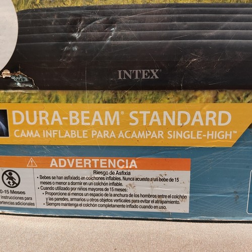 *Nuovo* Letto gonfiabile da campeggio singolo alto standard Intex Twin 10 pollici Dura-Beam *così com'è - Foto 5 di 21