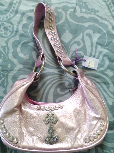 Authentic one of a kind pink b.b. simon handbag wi