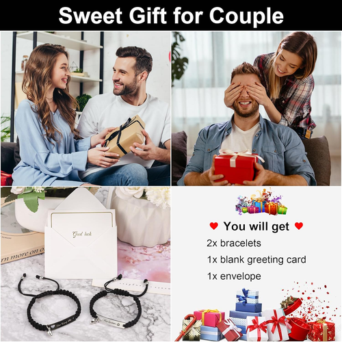Couple Matching Bf and Gf Bracelets, Best Friend Friendship Bracelet, Adjustable - Picture 2 of 12