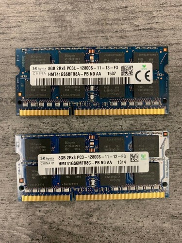 16GB (2 X 8GB ) SODIMM DDR3 or DDR3L PC3 or PC3L, Laptop RAM Major Brands - Picture 8 of 11