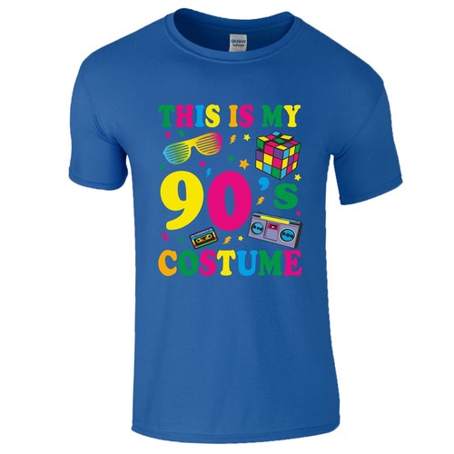 This Is My 90s Costume T Shirt 1990s Fancy Dress 90's Gig Party Men Women Top - Picture 4 of 14