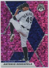 2021 Panini Mosaic Antonio Senzatela Quick Pitch Pink Prizm #/20 Rockies #8