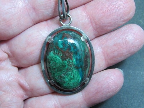 Modernist Sterling Silver Pendant with Eilat stone, Israel - Bild 10 von 10