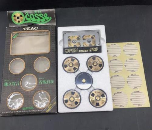 OC-5M TEAC Full Open Cassette Tape Ocasse Reel Holder Metal Reel Tape Rare Green - Bild 3 von 6