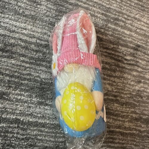 Easter Gnome Faceless Gnome Doll Cute Dwarf Plush Pink Decor Bunny Ears Egg New - Picture 3 of 10