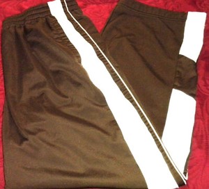 brown warm up pants