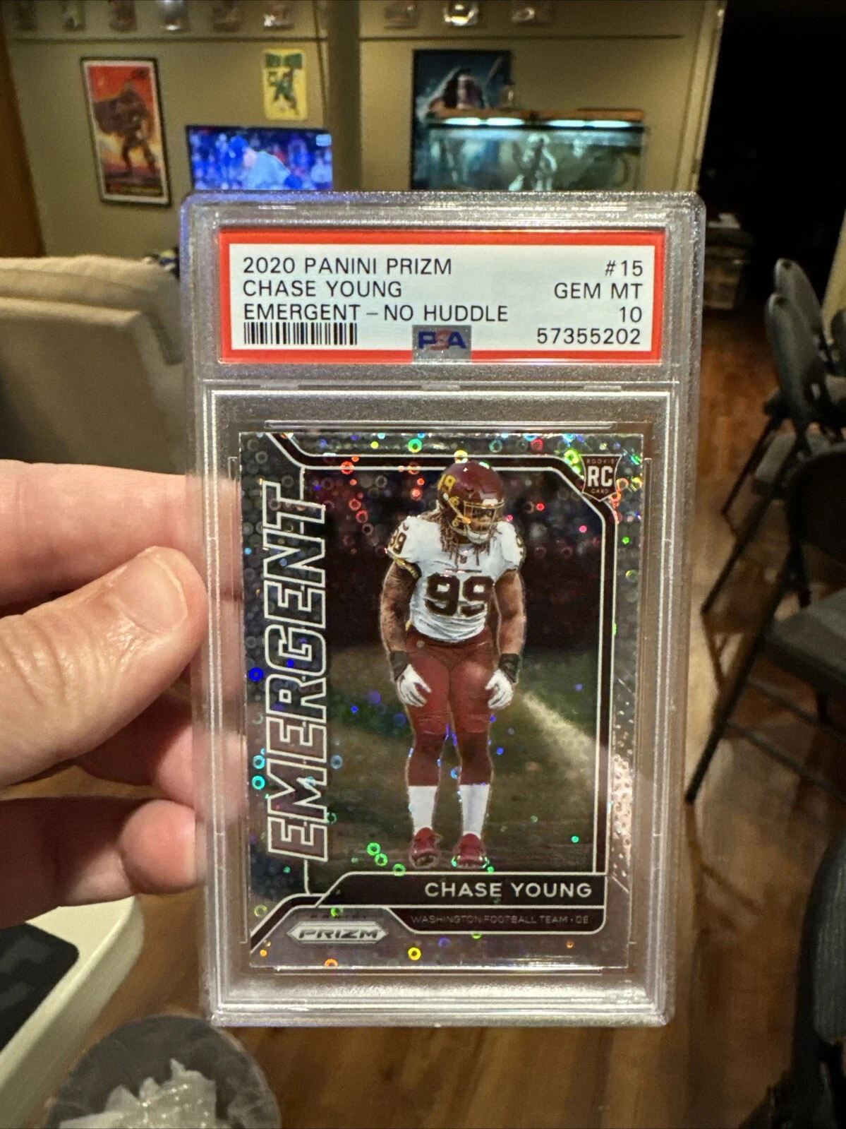 Chase Young Panini Prizm Emergent #15 No Huddle
