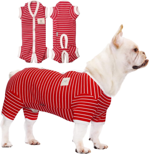 Dog Pajamas, Female/Male Pajamas 4 Legged Pet Clothes, Dog Jumpsuit with Waffle - Picture 10 of 12