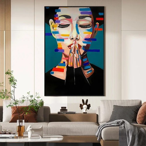 Póster mural moderno minimalista y lujoso arte abstracto pintura sala de estar - Imagen 3 de 6