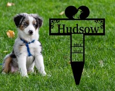 Custom Dog Grave Marker for Cemetery Yard,Personalized Pet Memorial Grave Stake