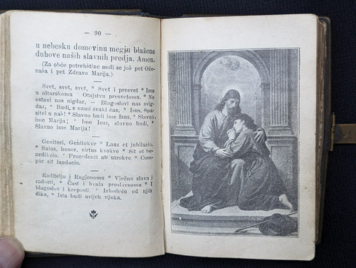 Spectacular c1900 Ornate Catholic Prayer Book Croatia Bulgaria Bone Brass Cellul - Picture 6 of 9