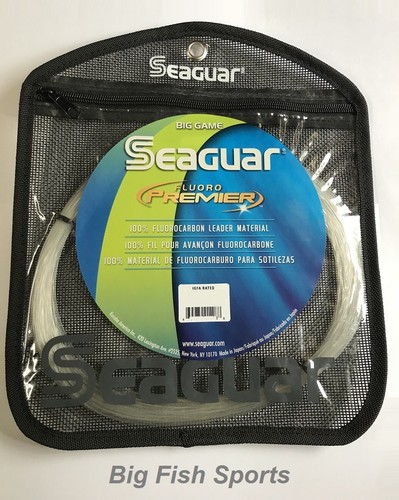 SEAGUAR FLUORO PREMIER Fluorocarbon Leader 130lb/50yd NEW! #130FP50 FREE US SHIP - Afbeelding 1 van 2