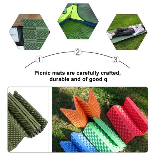 Isomatte Faltbar 190x57cm Picknickmatte Strandmatte Camping Matte Ultraleicht - Bild 7 von 11