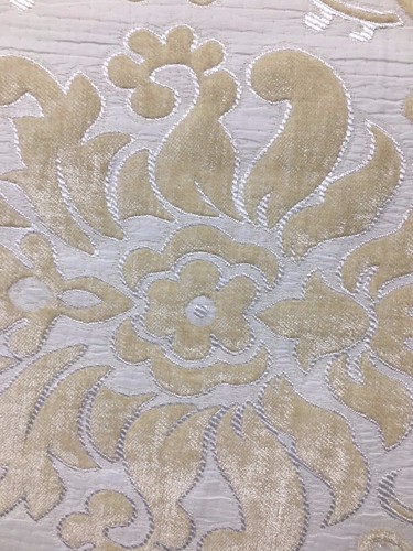 IVORY DAMASK CHENILLE UPHOLSTERY BROCADE FABRIC (54 in.) Sold By The Yard - Picture 9 of 9